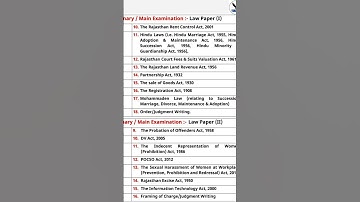 R.J.S syllabus 2025 Rajasthan judiciary syllabus 2025