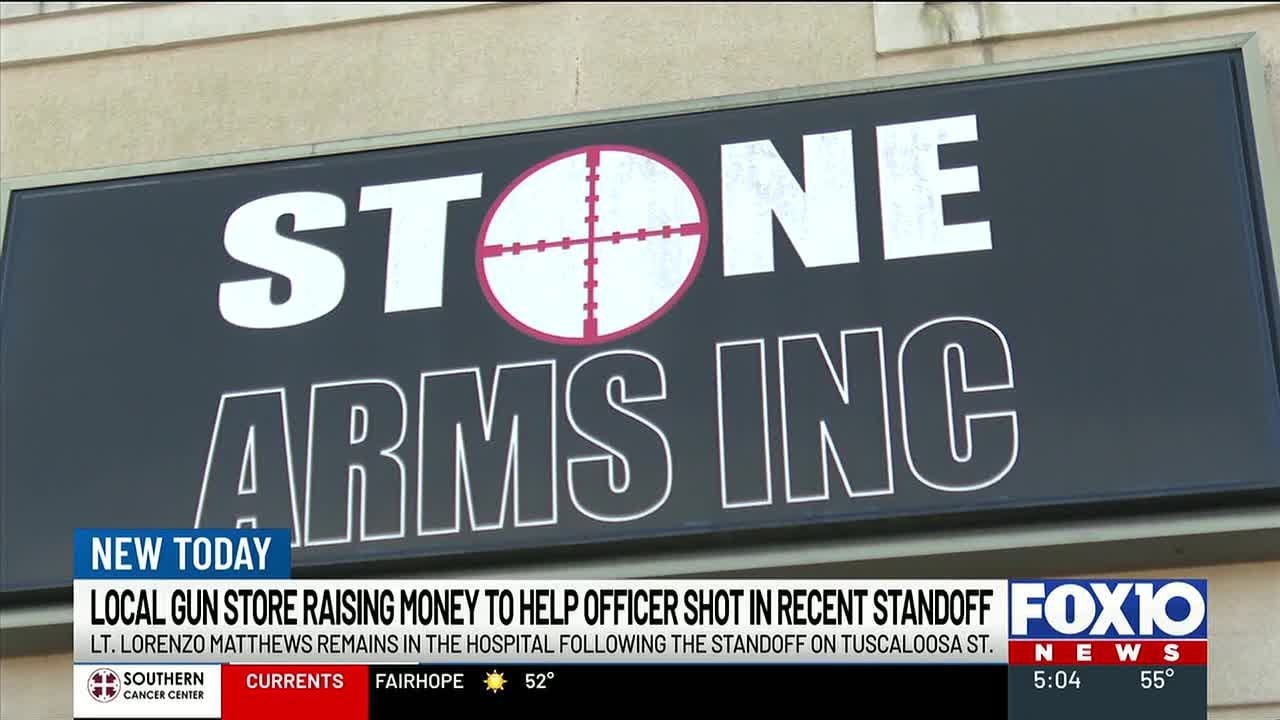 Stone Arms gun store holds fundraiser for injured Mobile police officer