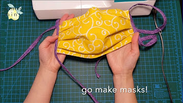 10 minute mask with ties, filter pocket and nose wire including shortcuts and tips!