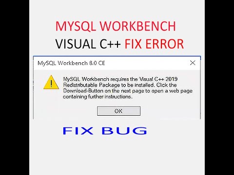 Fix Bug Mysql Workbench Visual C 19 Redistributable Package Install Youtube