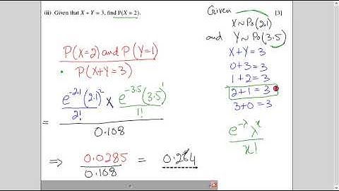 TKMaths A Level S2 Poisson distribution with Conditional Probability and Sample Mean N18/72/Q7
