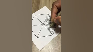 easy geometric zentangle design#zentangleartforbeginners #zentangle  #shorts #zentangleart #art #3d
