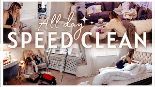 ALL DAY SPEED CLEAN WITH ME | EXTREME CLEANING MOTIVATION