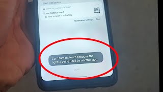 can't turn on torch because the light is being used by another app screenshot 1