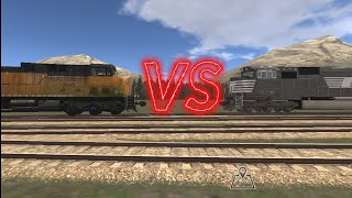 Train and rail yard Simulator - Union Pacific Locomotive Showdown (4401 vs 4218) - jocuri cu trenuri