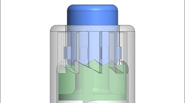 Push button animation - side view