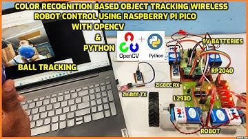 Colour Recognition Based Wireless Object Tracking🤖Robot Using Raspberry Pi Pico with OpenCV & Python