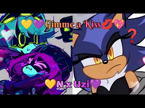 💛💜Gimme a Kiss💋💖 - N x Uzi (Hellaverse Absolute Damnation) | Gacha Nebula