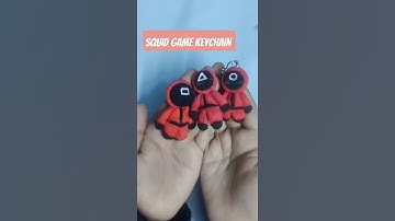 DIY Squid Game Guard Keychain✨👀❤️#squidgame #clayart #squidgameseason2 #claycraft