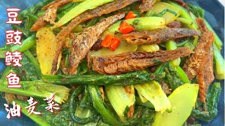#豆豉鲮鱼油麦菜 -- Dace with black bean sauce and lettuce[简单易做，鲜香爽脆，超级下饭]