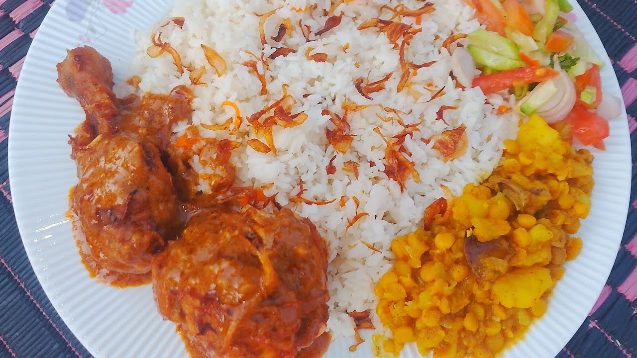 স্পেসাল লাঞ্চ 🤤পোলাও,রোস্ট, বুটের ডাউল ও সালাদ☺️