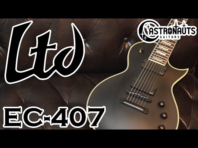 7弦ESP LTD EC-407 Eclipse シェイプ/EMGピックアップ ESP LTD EC-407 7-String Electric Guitar Black | Guitar Center