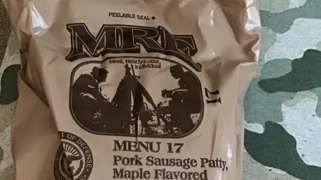 MRE Menu 17 Pork sausage patty Taste Review YouTube