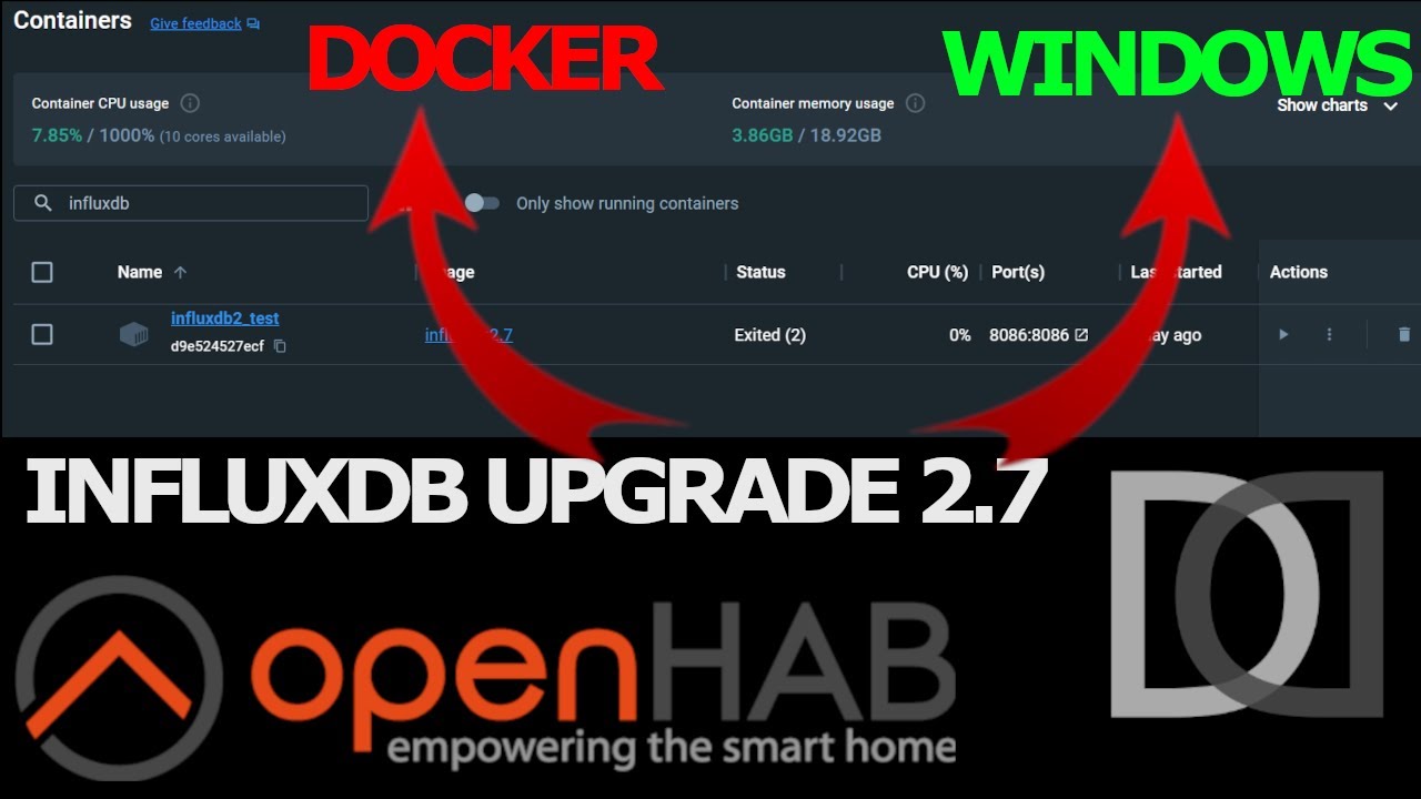 OPENHAB 4 - Aggiornamento a INFLUXDB 2.7 su Windows con DOCKER ...