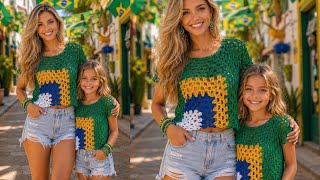 BLUSA DO BRASIL EM CROCHÊ MAIS DESEJADA DA INTERNET