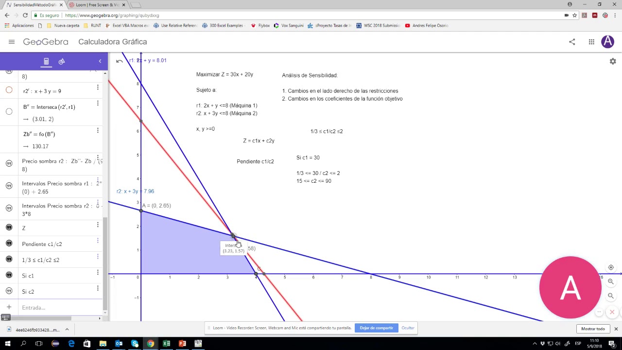 Análisis de sensibilidad método gráfico II