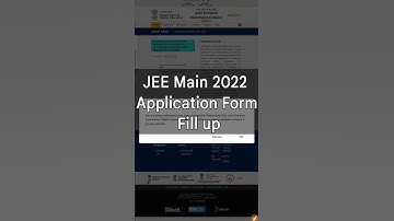 JEE Main 2022 Application Form fill up step by step #jee #jeemain2022 #unique_rankers