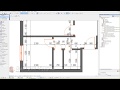 Обмерный план квартиры в архикаде 02 - Чертим внутренние перегородки квартиры в архикаде