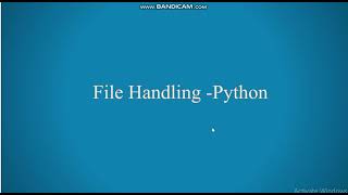 File Handling in Python|Introduction to python Programming||VTU|Lec-1|Mod-3