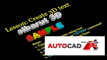 AutoCAD Tutorial - Create 3D text