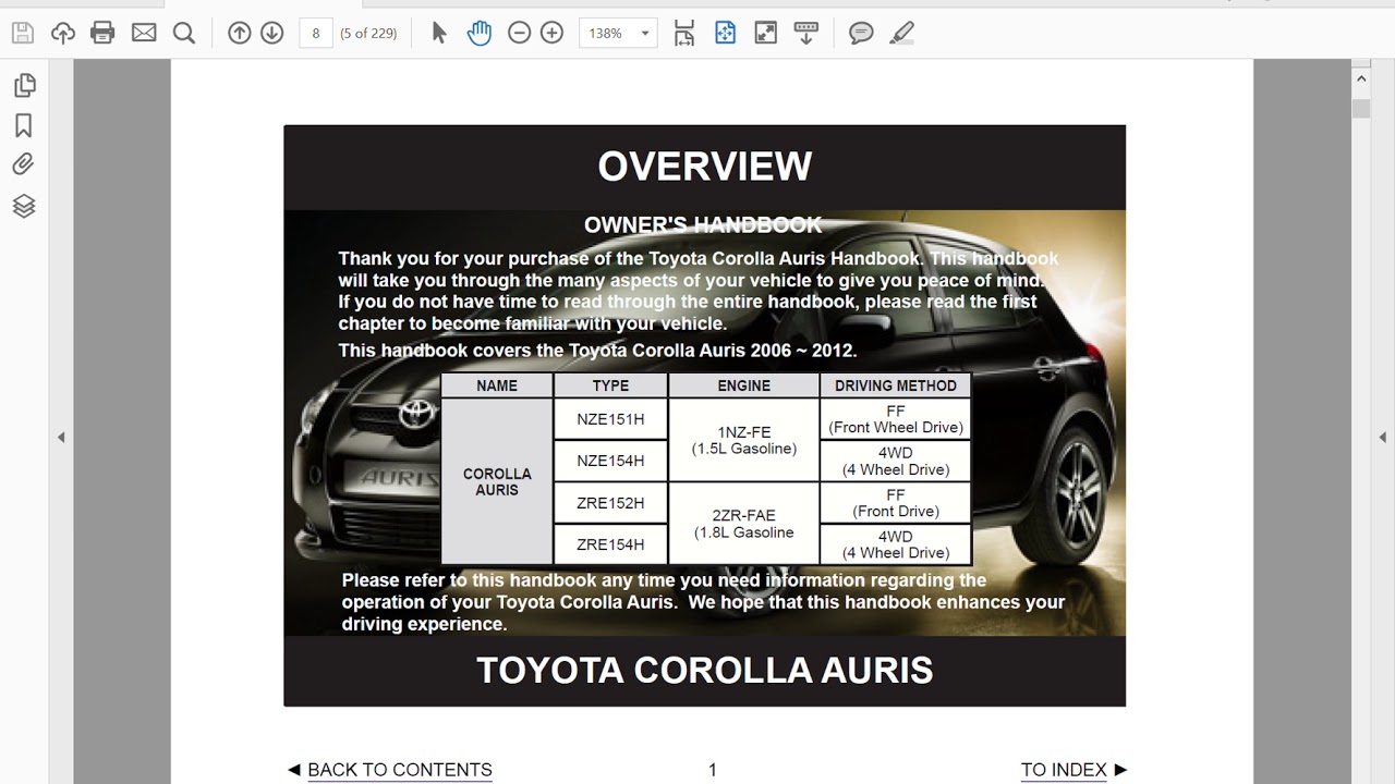 Гибрид мануал. Инструкция по эксплуатации Toyota Auris 2016 pdf.