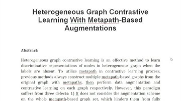Heterogeneous Graph Contrastive Learning With Metapath Based Augmentations