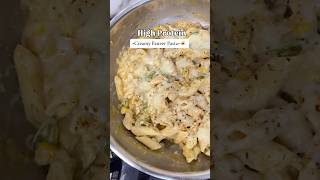 High Protein White Sauce Pasta🍝 #whitesaucepasta #healthypasta #highprotein #pasta