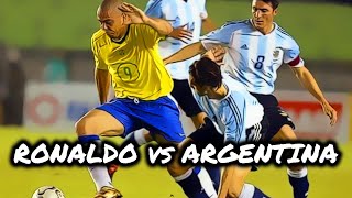 RONALDO NAZARIO Just Loved Playing Against Argentina! (Best Highlights and Plays)