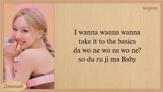 TWICE Basics Easy Lyrics