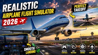Realistic Airplane Flight Simulator 2026 ✈️ | Smooth Landing Challenge | Full Gameplay