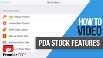 How To - PDA Stock Features | Premier EPOS Software