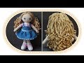 Вязаная кукла крючком Розали, часть 9 (Волосы, ч.2). Crochet doll Rosalie, part 9 (Hair, p.2).