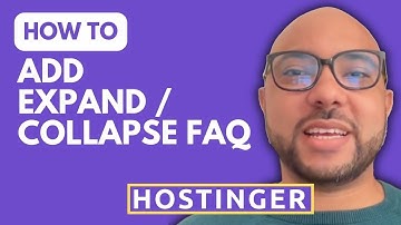 How to Add an Expand/Collapse FAQ Section in Hostinger Website Builder