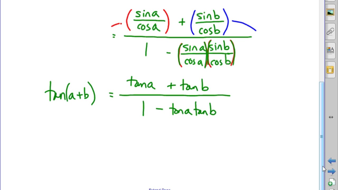 MHF4U Unit 6 Day 3a Compound Angle for Tan Video Lesson - YouTube