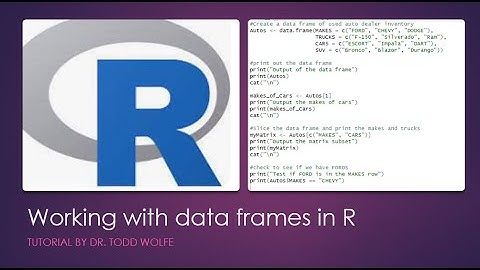 R Tutorial 8: Working with data frames in R