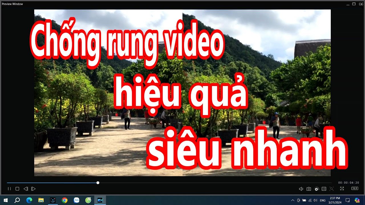 Chống rung video siêu nhanh bằng chức năng Video stabilizer of Powerdirector 2024 tuhocvlog