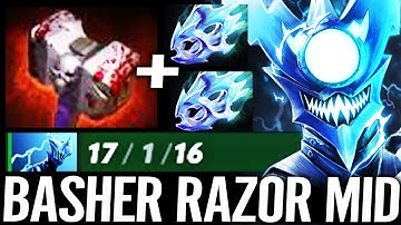 🔥 BASHER RAZOR MID Destroyed Anyone — Moonshard + Refresher 17/1/16 WTF Build Dota 2 Pro