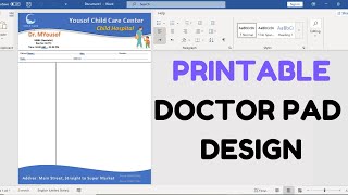 How to Create a Printable Doctor Prescription Pad in MS Word | Easy Tutorial screenshot 3
