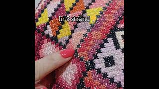 Celebrity Difference of double cross hand embroidery with 6 and 3 strand | UE by embroidery artist Anya Isac Net Worth