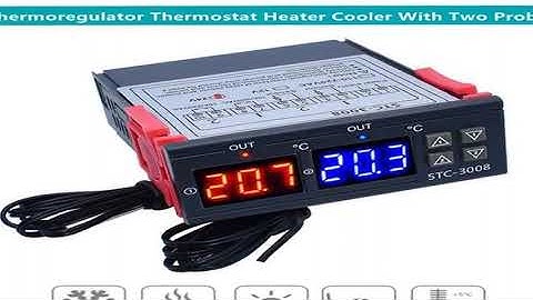 Dual Digital STC-3008 Temperature Controller Two Relay Output Thermostat Heater with Probe 12V