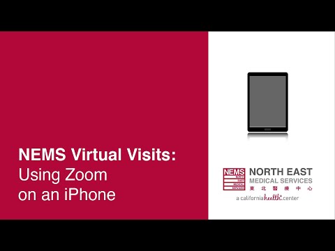 NEMS Virtual Visits - Setting Up Zoom on an iPhone via Text/SMS Link (English)