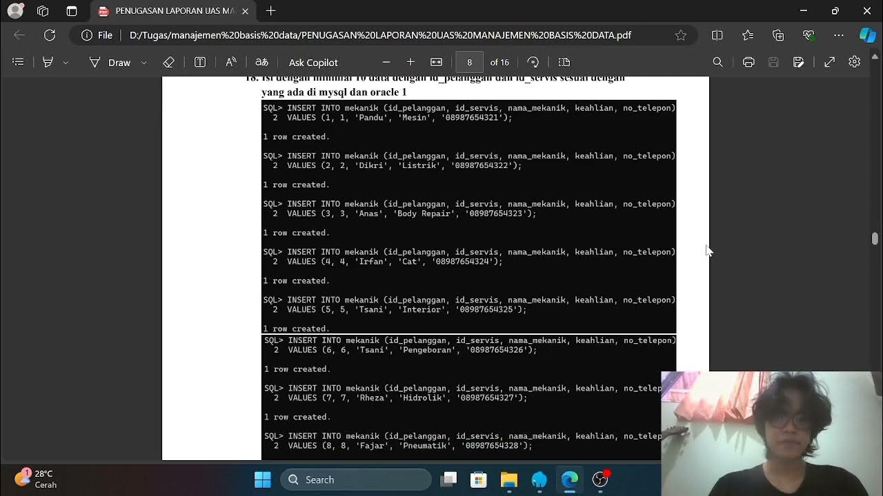 Perancangan database heterogeneous sistem manajemen bengkel dengan 2