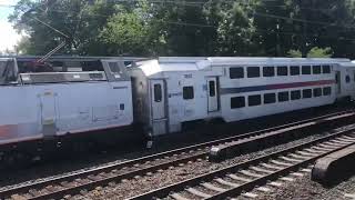 NJ Transit Northeast Corridor Local Train #3850 arriving at Metuchen w/Multilevels