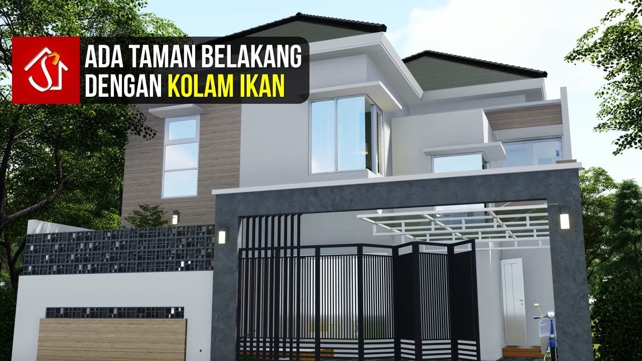  Desain  Rumah Tropis Modern 2  lantai  4 Kamar  di  Lahan 10x16 