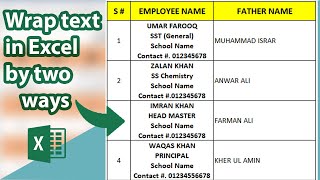 How to Apply wrap text by two different ways in Excel | Expert Tips: Applying Wrap Text in Excel 365