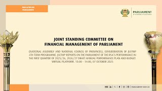 Joint Standing Committee on Financial Management of Parliament, 7 October 2025