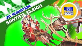Green Screen Santa's Sleigh Christmas Gifts Reindeer - PixelBoom