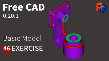 FreeCAD Tutorial for beginners,basic model exercise-46