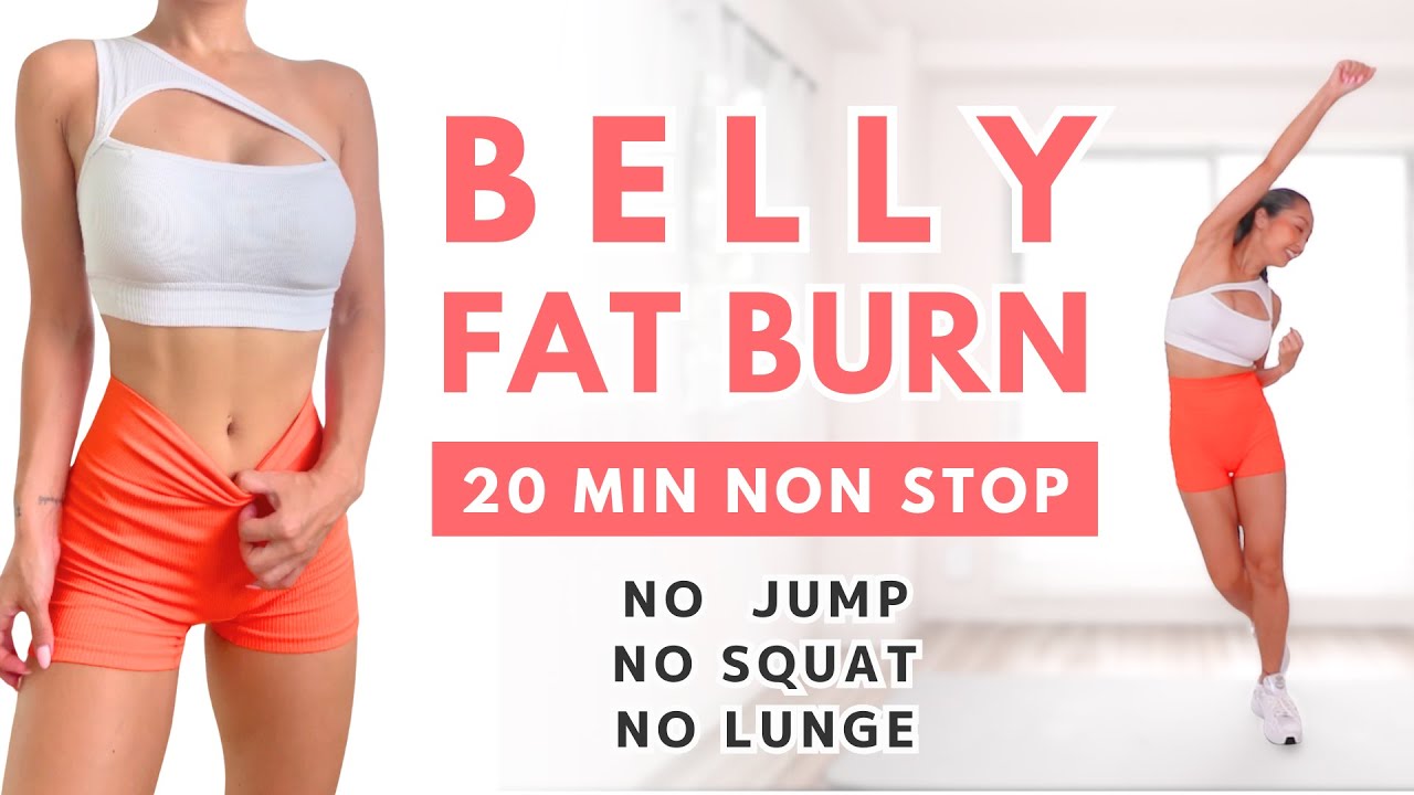 BELLY FAT BURN 20MIN /No Jump, No Squat, No Lunge