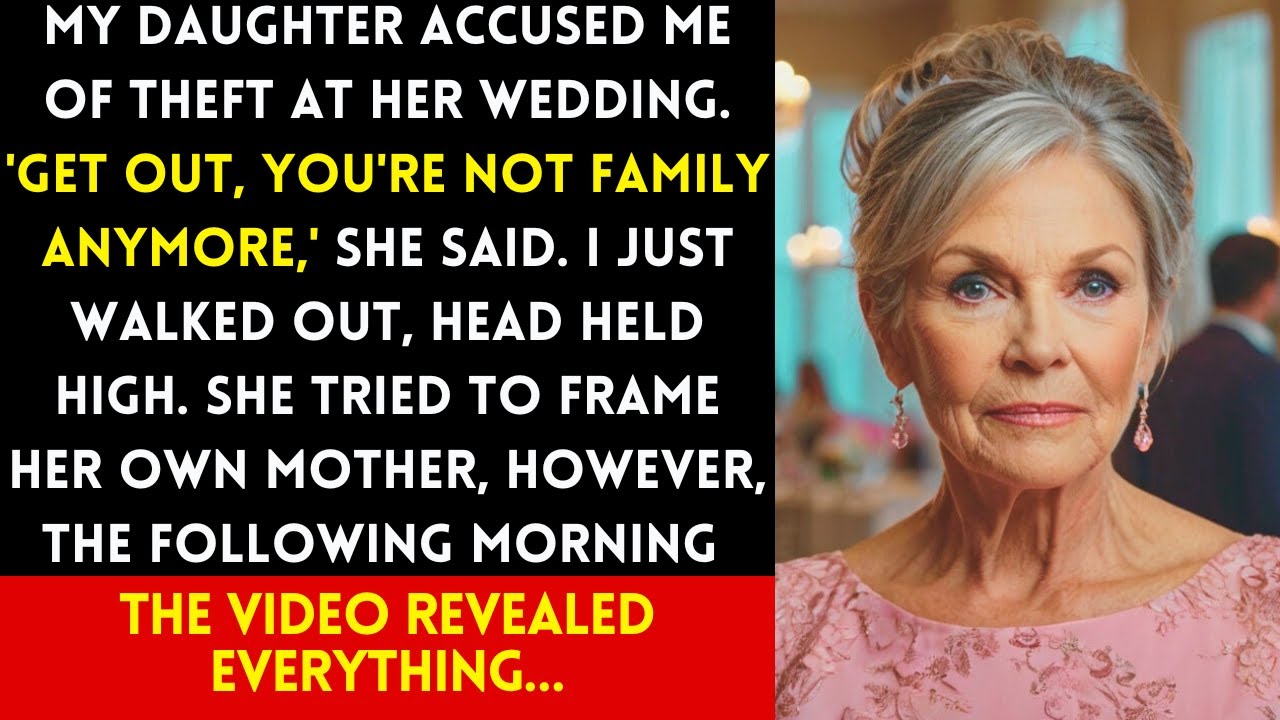 MY DAUGHTER ACCUSED ME OF THEFT AT HER WEDDING. GET OUT, YOU'RE NOT FAMILY ANYMORE. SHE SAID…